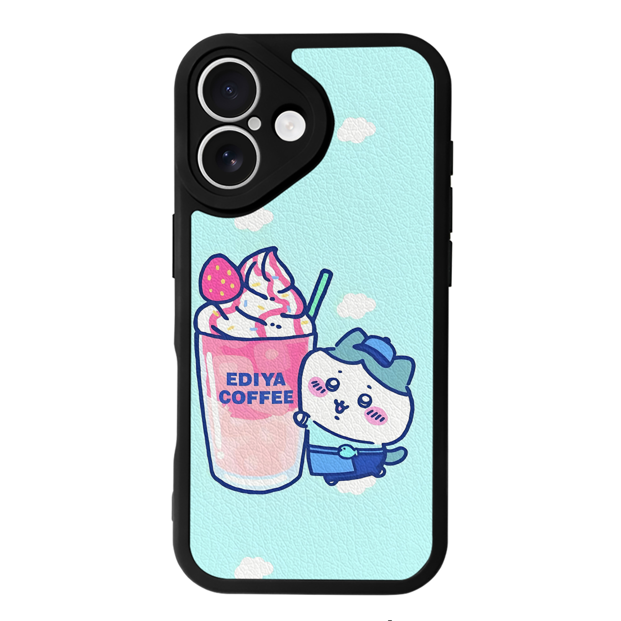 （画像用） ちいかわ Chii-kawa 【iPhone 16シリーズ対応】シリコンスマホケース（レザー調） 材質：シリコン